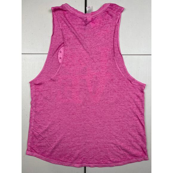 No Boundaries Junior Medium 7/9 Pink LOVE Heart Print Tank Top Work Out Gym Top - Picture 6 of 6
